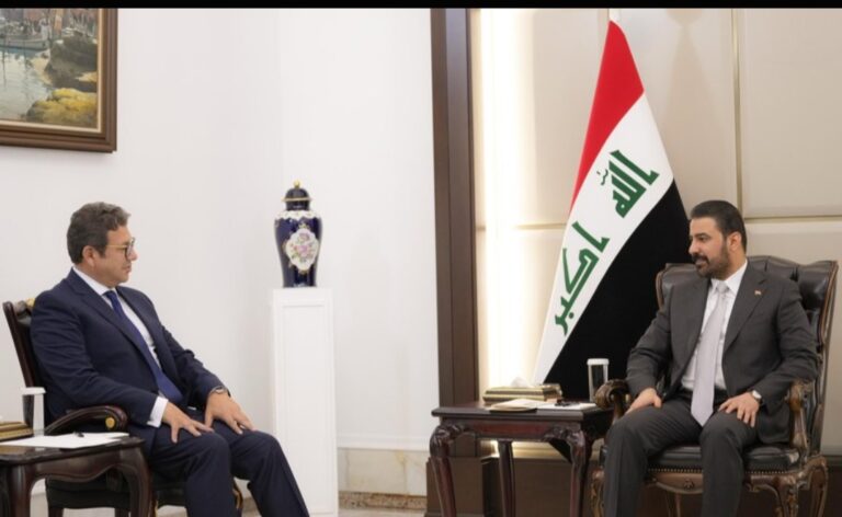 علي الزيدي : يستقبل مبعوث  الرئيس المصري السيد حسن محمود رشاد
