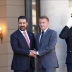 مراسم استقبال رسمي لرئيس مجلس الوزراء علي فالح الزيدي في باريس في مبنى متحف الجيوش الفرنسية (الانفاليد)