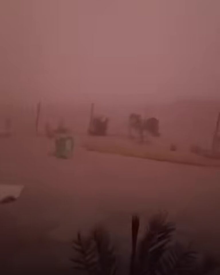 العاصفة الترابية تبلغ ذروتها وتصل أطراف النجف