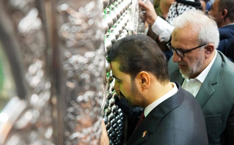 الزيدي: يصل إلى كربلاء ويؤدي مراسم الزيارة، ويضع حجر الأساس لمبادرة وطن